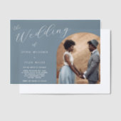 Minimalistische typografie foto vellum uitnodigingen (Offset)