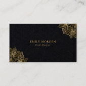 Minimalistische typografie Gold Tribal Paisley Acc Visitekaartje (Voorkant)