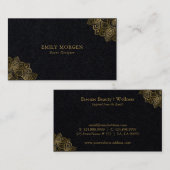 Minimalistische typografie Gold Tribal Paisley Acc Visitekaartje (Voorkant / Achterkant)