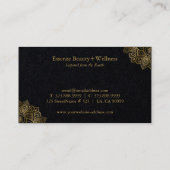 Minimalistische typografie Gold Tribal Paisley Acc Visitekaartje (Achterkant)