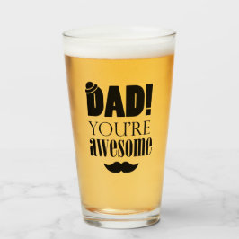 Minimalistische typografie grafisch voor Vaderdag! Glas