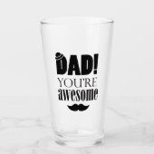 Minimalistische typografie grafisch voor Vaderdag! Glas (Voorkant)