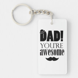 Minimalistische typografie grafisch voor Vaderdag! Sleutelhanger