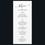 Minimalistische Typografie Hart Bruiloft Menu Kaar<br><div class="desc">Minimalistische Elegant Simple Typography Heart Wedding Menu Kaart is ideaal voor een moderne minimalistische bruiloft. Ontwerp met zwarte met de hand geletterde typografie / kalligrafie, weinig liefde hart motief tussen de naam van het paar op een witte achtergrond, met een eenvoudige schone look. Dit menu kan worden gebruikt voor een...</div>