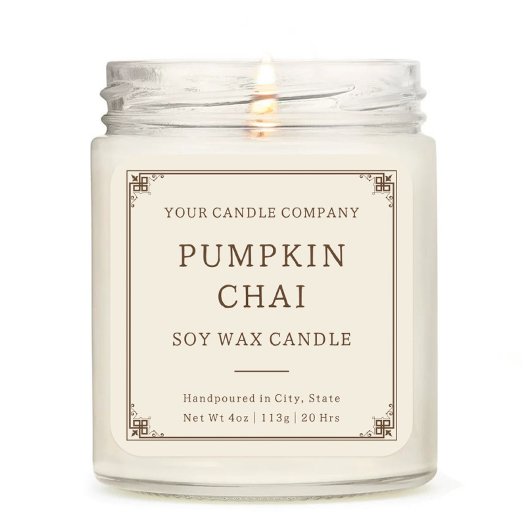  Minimalistische Typografie Kaars Cosmetisch Vierkante Sticker