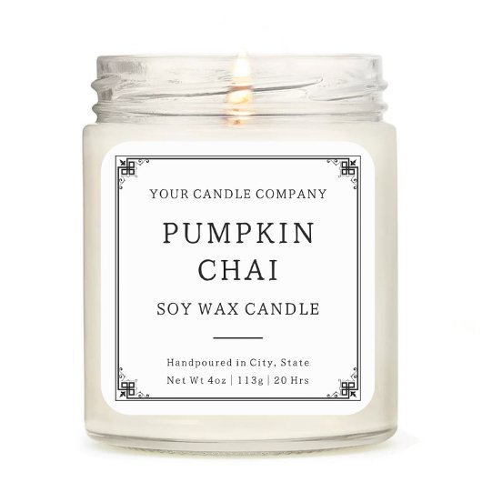  Minimalistische Typografie Kaars Cosmetisch Vierkante Sticker