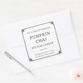  Minimalistische Typografie Kaars Cosmetisch Vierkante Sticker (Envelop)