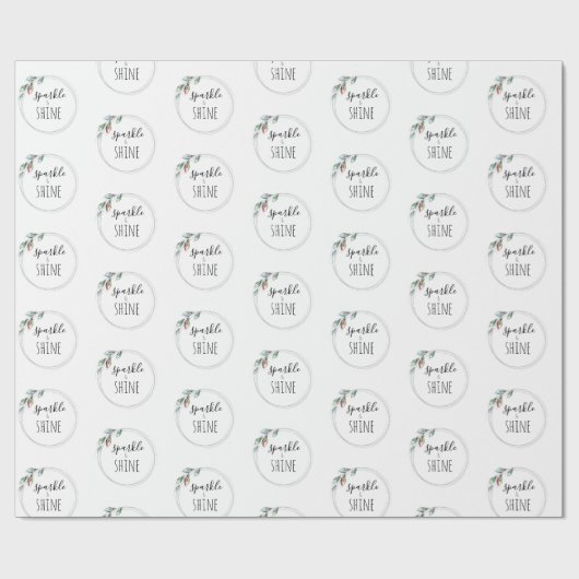 Minimalistische Typografie Kerst Wrapping Papier (Vlak)