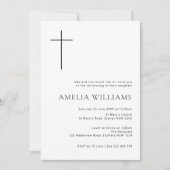 Minimalistische Typografie kruisboogdoop Kaart (Voorkant)