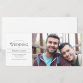 Minimalistische Typografie LGBTQ-fotoweddenschap Kaart (Voorkant / Achterkant)