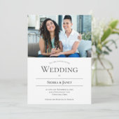 Minimalistische Typografie LGBTQ-fotoweddenschap Kaart (Staand voorkant)