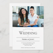 Minimalistische Typografie LGBTQ-fotoweddenschap Kaart (Voorkant / Achterkant)