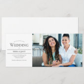 Minimalistische Typografie LGBTQ-fotoweddenschap Kaart (Voorkant / Achterkant)