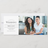 Minimalistische Typografie LGBTQ-fotoweddenschap Kaart (Voorkant)