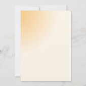 Minimalistische typografie lichte oranje trouwdag kaart (Achterkant)