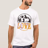 Minimalistische typografie Love T-shirt Design (Voorkant)