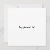 Minimalistische typografie Love Valentijnsdag Kaar Notitiekaartje (Achterkant)