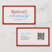 Minimalistische typografie make-up stylist Visitek Visitekaartje (Voorkant / Achterkant)