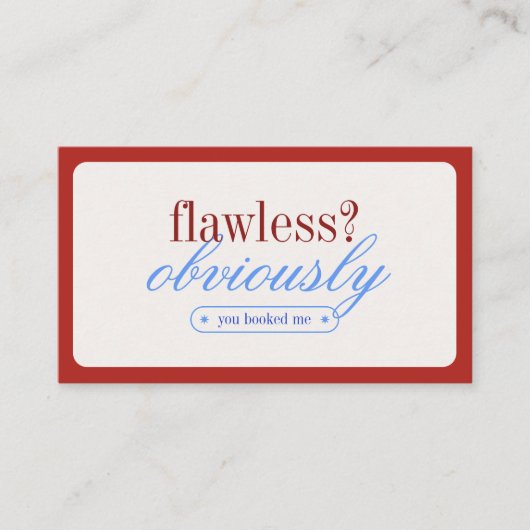 Minimalistische typografie make-up stylist Visitek Visitekaartje (Voorkant)