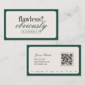 Minimalistische typografie make-up stylist Visitek Visitekaartje (Voorkant / Achterkant)