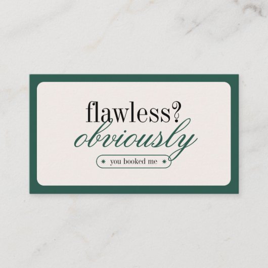 Minimalistische typografie make-up stylist Visitek Visitekaartje (Voorkant)