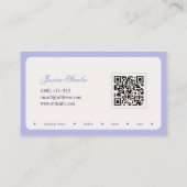 Minimalistische typografie make-up stylist Visitek Visitekaartje (Achterkant)