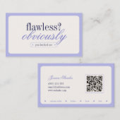 Minimalistische typografie make-up stylist Visitek Visitekaartje (Voorkant / Achterkant)