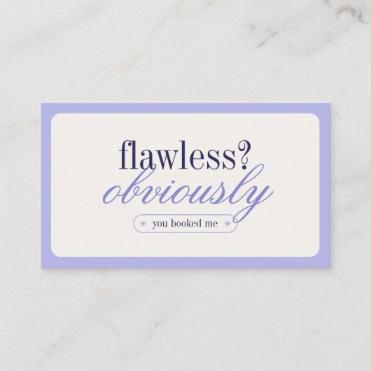 Minimalistische typografie make-up stylist Visitek Visitekaartje (Voorkant)