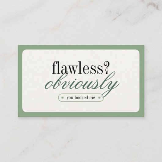 Minimalistische typografie make-up stylist Visitek Visitekaartje (Voorkant)