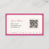 Minimalistische typografie make-up stylist Visitek Visitekaartje (Achterkant)