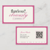 Minimalistische typografie make-up stylist Visitek Visitekaartje (Voorkant / Achterkant)