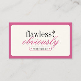 Minimalistische typografie make-up stylist Visitek Visitekaartje