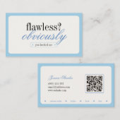 Minimalistische typografie make-up stylist Visitek Visitekaartje (Voorkant / Achterkant)