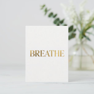 Minimalistische typografie met het gouden woord ad briefkaart