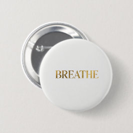 Minimalistische typografie met het gouden woord ad ronde button 5,7 cm