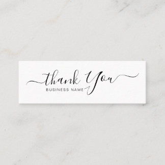 Minimalistische typografie Mini Small Bedankt Mini Visitekaartje