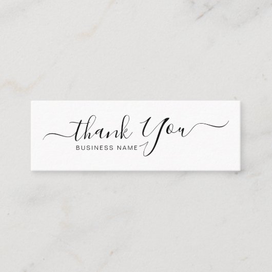 Minimalistische typografie Mini Small Bedankt Mini Visitekaartje (Voorkant)