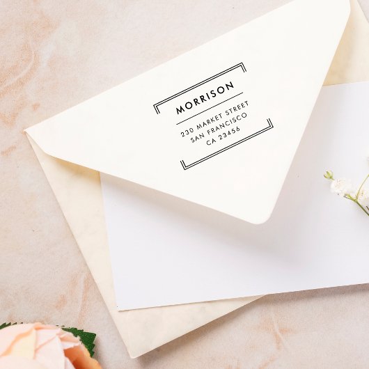 Minimalistische typografie | Modern retouradres Rubberstempel