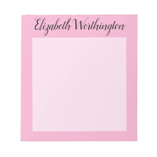 Minimalistische typografie monogram naam notitieblok (Voorkant)
