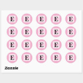 Minimalistische typografie monogram naam ronde sticker (Vel)