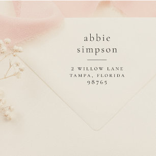 Minimalistische typografie Naam Naam Naam Naam Ret Zelfinktende Stempel