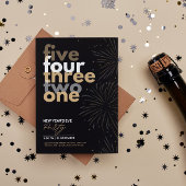 Minimalistische typografie, New Years Party Invite Kaart