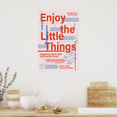 Minimalistische typografie poster Geniet van de kl (Keuken)