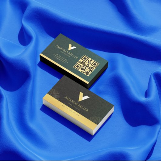 Minimalistische typografie QR-code Visitekaartje