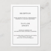 Minimalistische typografie Receptie Kaart (Voorkant)