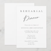 Minimalistische typografie repetitieve invitaties kaart (Voorkant / Achterkant)