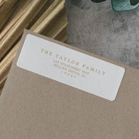 Minimalistische typografie | Retouradres Gold-fami