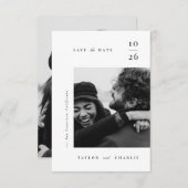 Minimalistische typografie save the date (Voorkant / Achterkant)