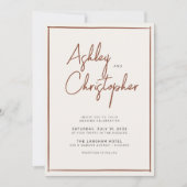 Minimalistische typografie Script All-in-One Weddi Kaart (Voorkant)