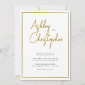 Minimalistische typografie Script All-in-One Weddi Kaart (Voorkant)